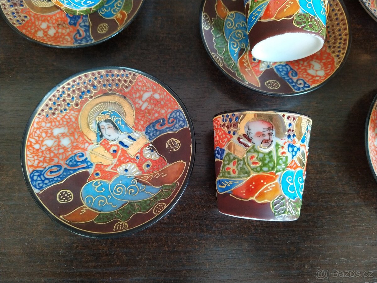 Starožitný japonský čajový dračí servis - 3