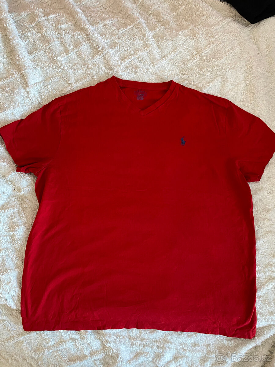 Červené stylové tričko Ralph Lauren - L - 3