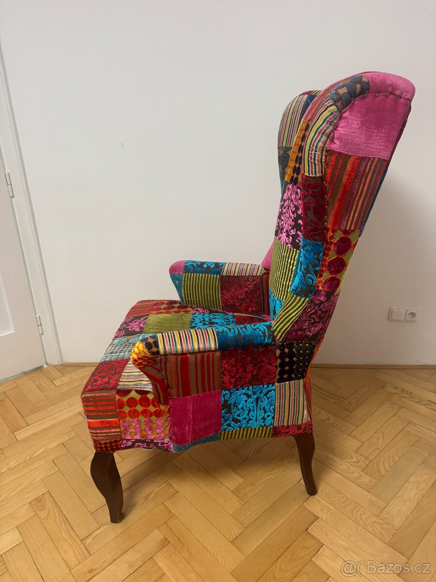 Křeslo Kare Design patchwork velvet - 3