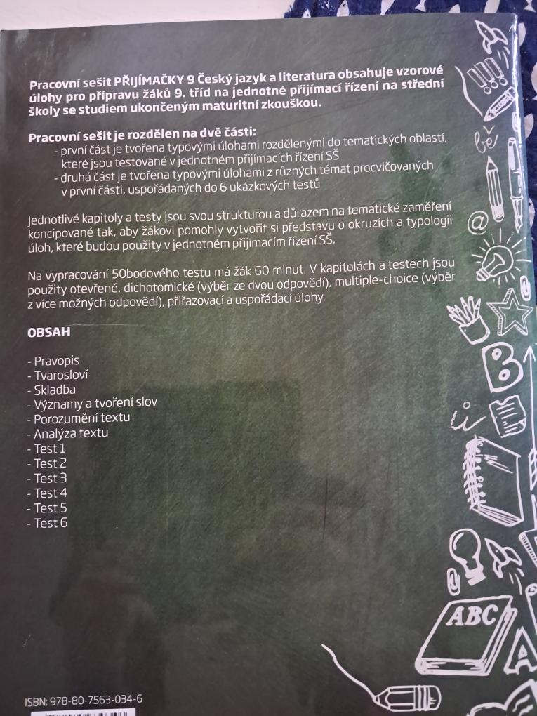 Přijímačky na SŠ - matematika + český jazyk - 3