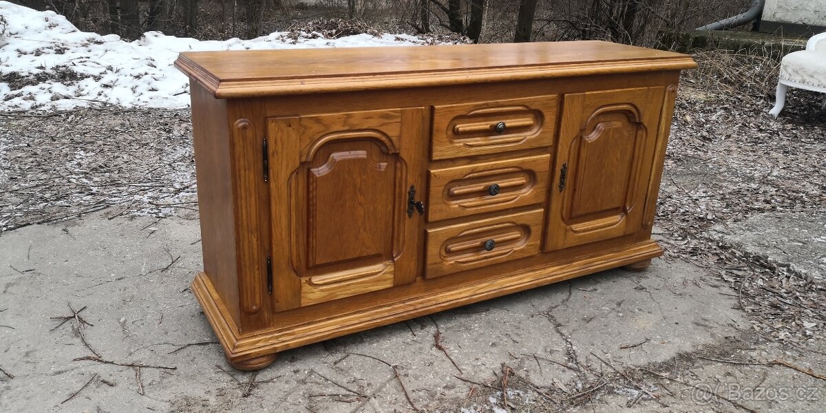 Rustikální masivní komoda - 3