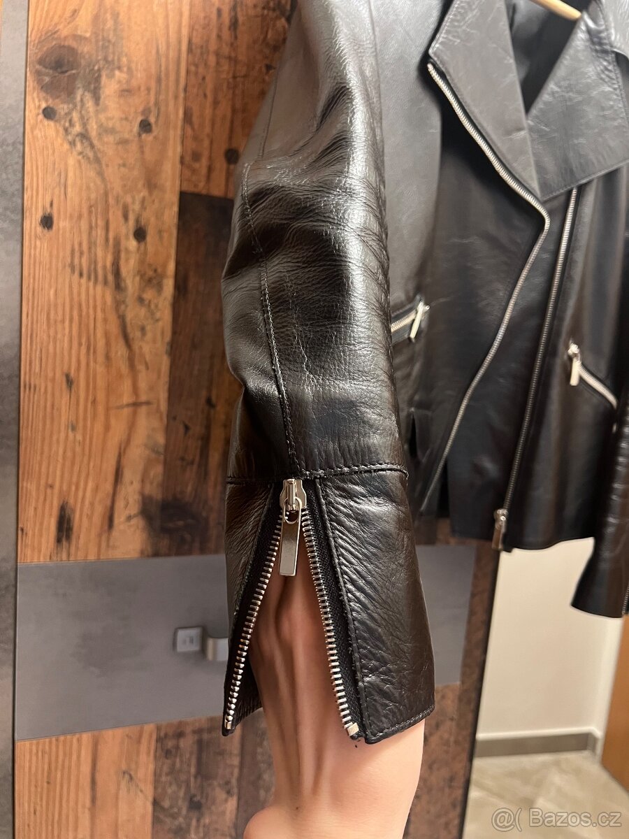 černá kožená bunda - 3
