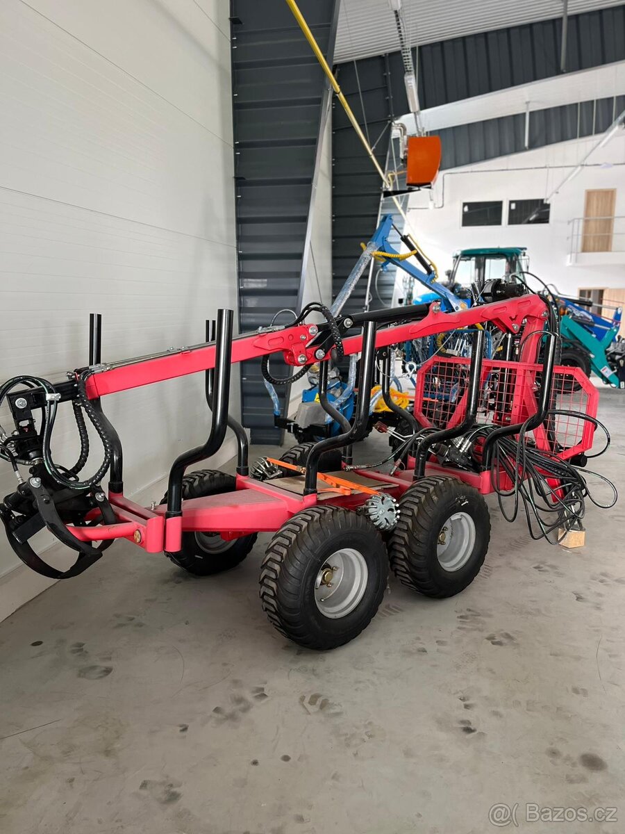vyvážečka dřeva, jeřáb, valník na dřevo, traktor - 3
