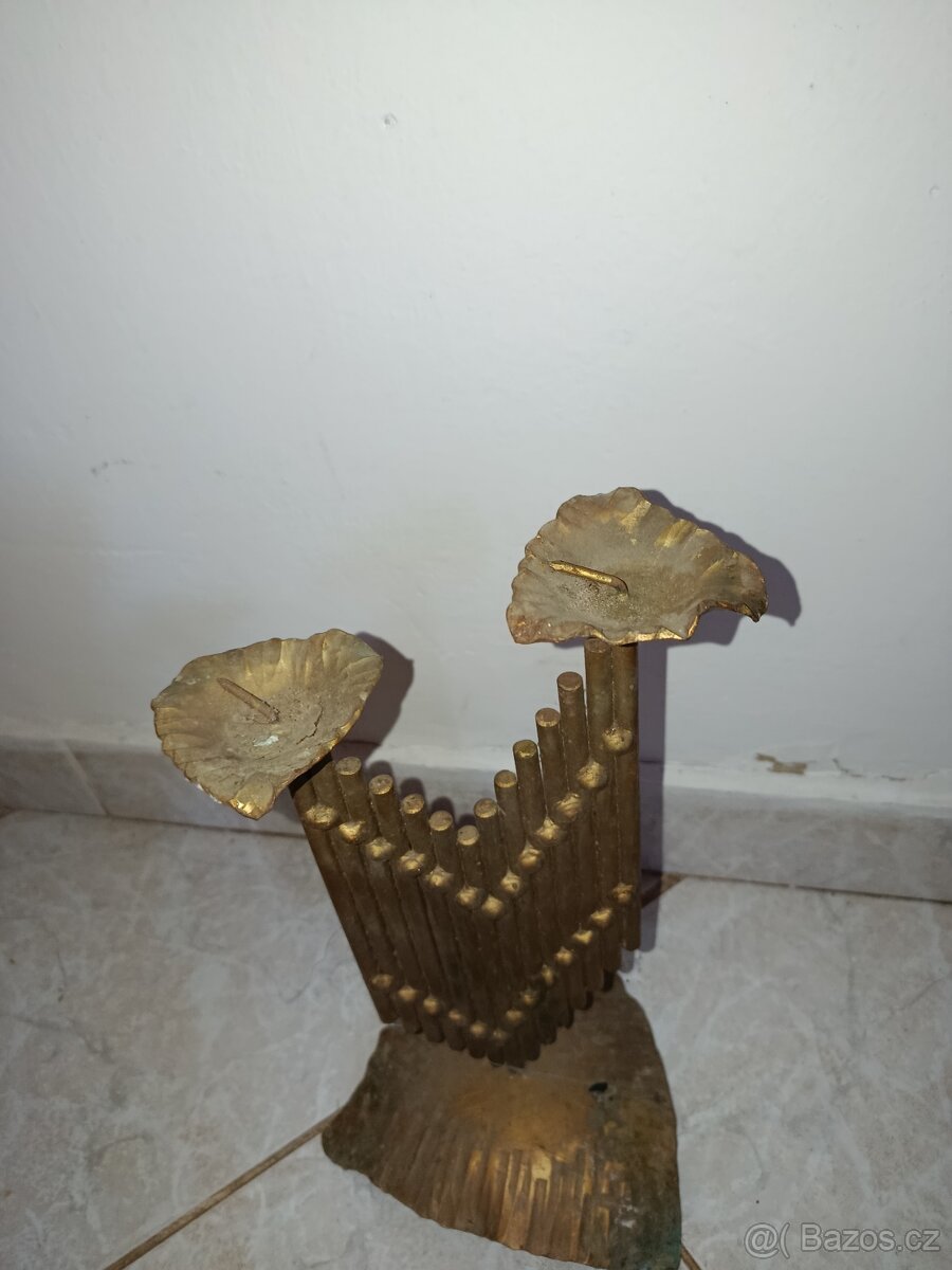 Kovový svícen výšky 34 cm - 3