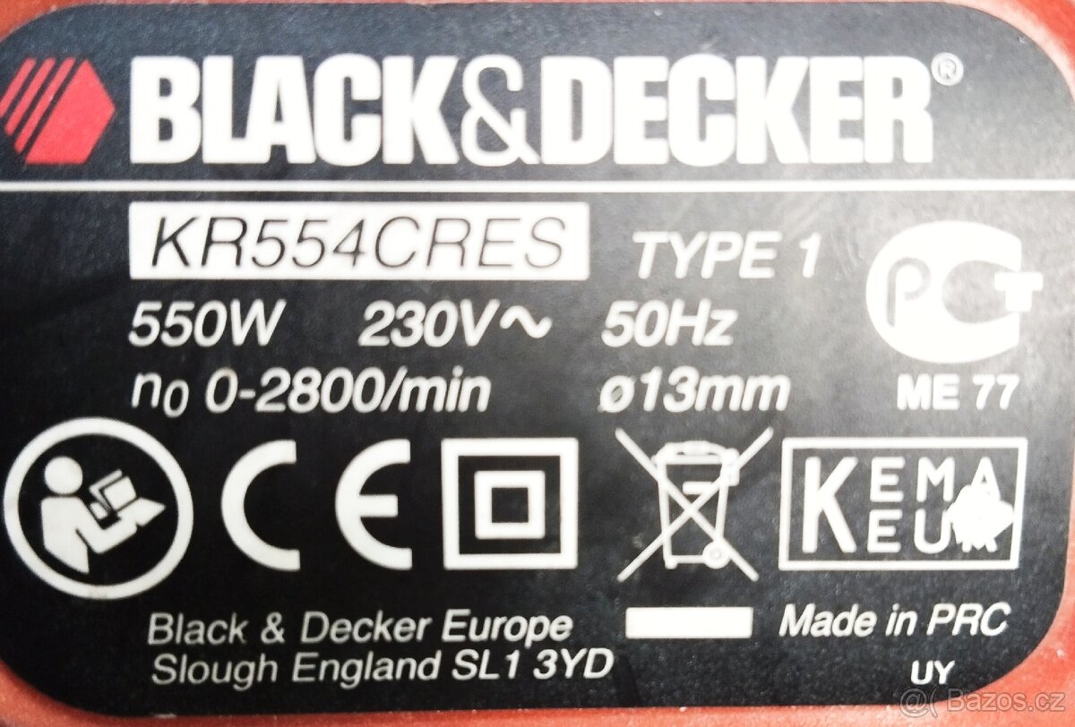 Příklepová vrtačka Black & Decker KR554CRES (550 W)
- 3