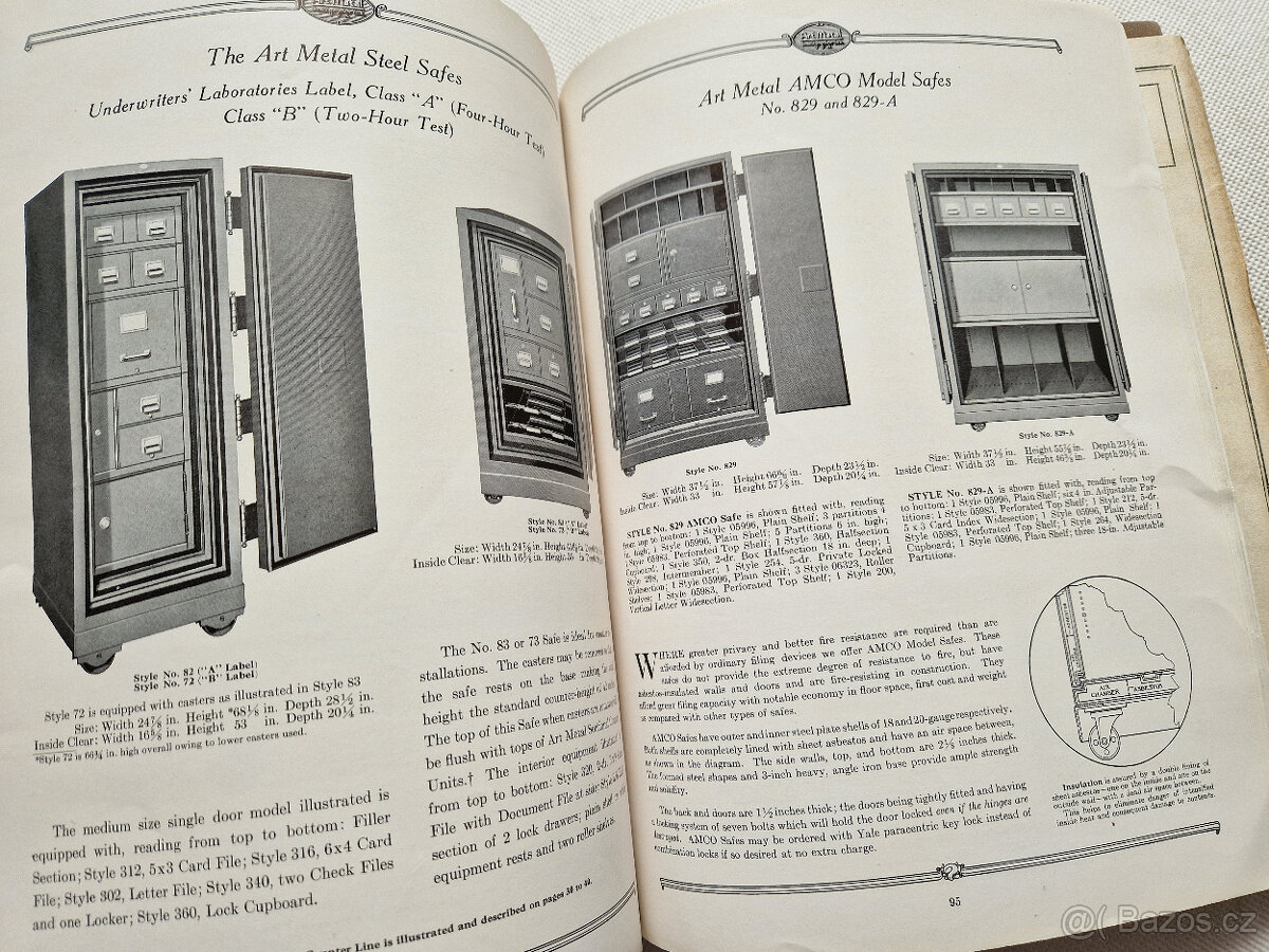 Starý katalog kancelářský nábytek trezory kartotéky 1923 - 3