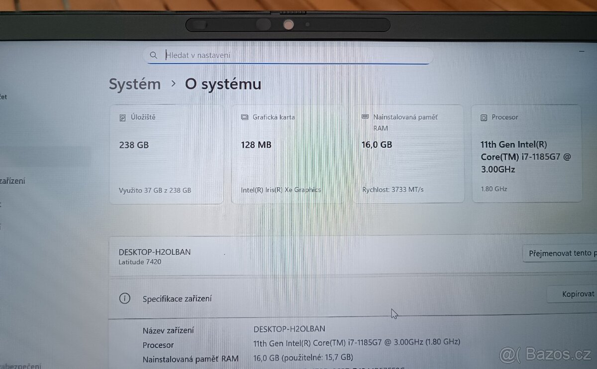 Dell Latitude 7420 i7- 11th / 16GB RAM / SSD 256GB / Win 11 - 3
