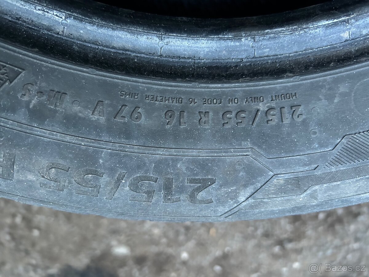Zimní 215/55 r16 2kusy - 3