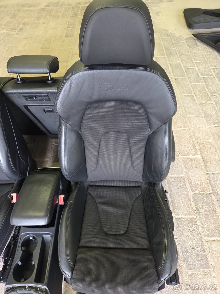 Audi A4 B8 sedačky S-line polokůže - 3