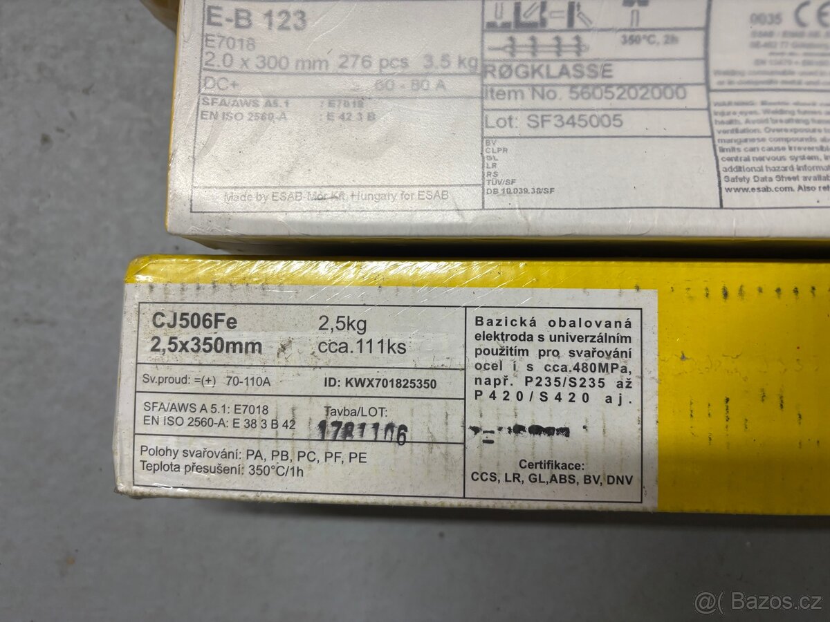 Esab elektrody 2,0 a 2,5 - 3