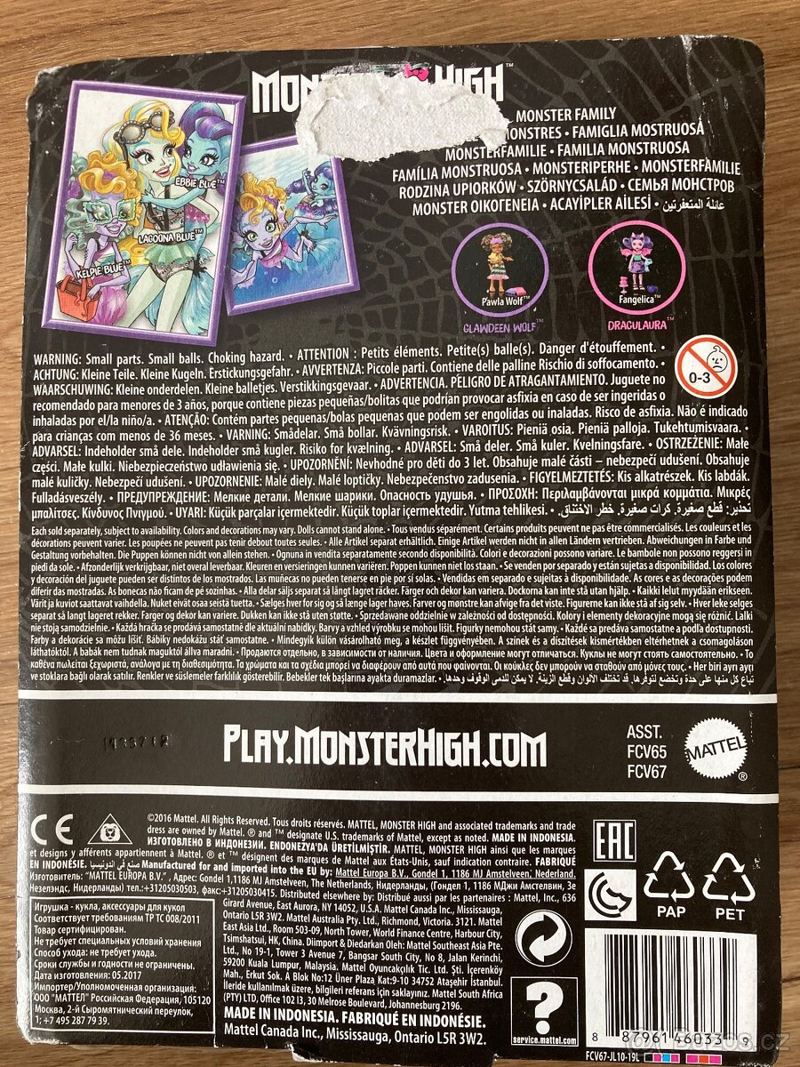 NOVÉ - neotevřené Monster high Ebbie Blue - 3