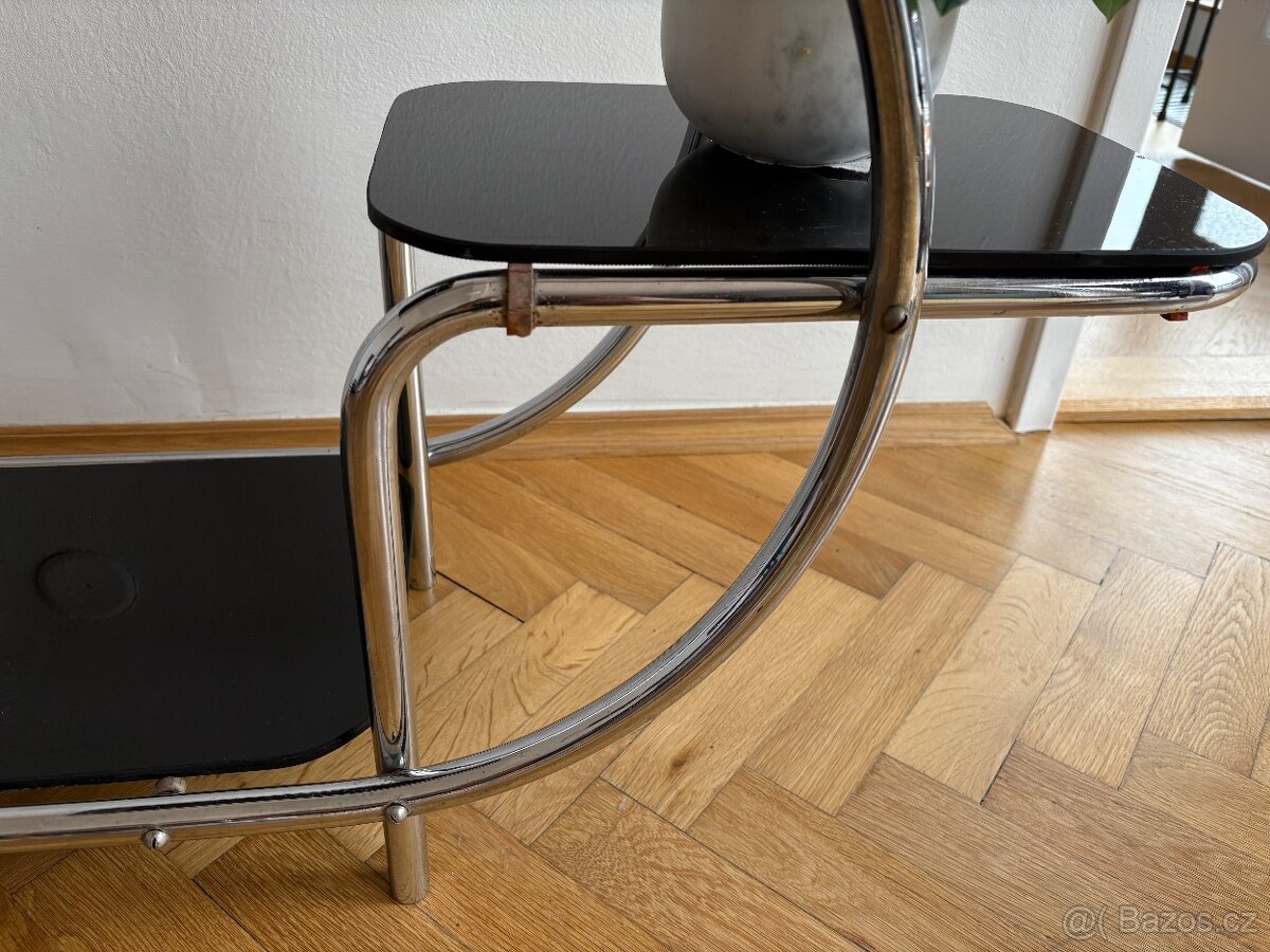 Kvetinovy stolek chrom, funkcionalismus - 3