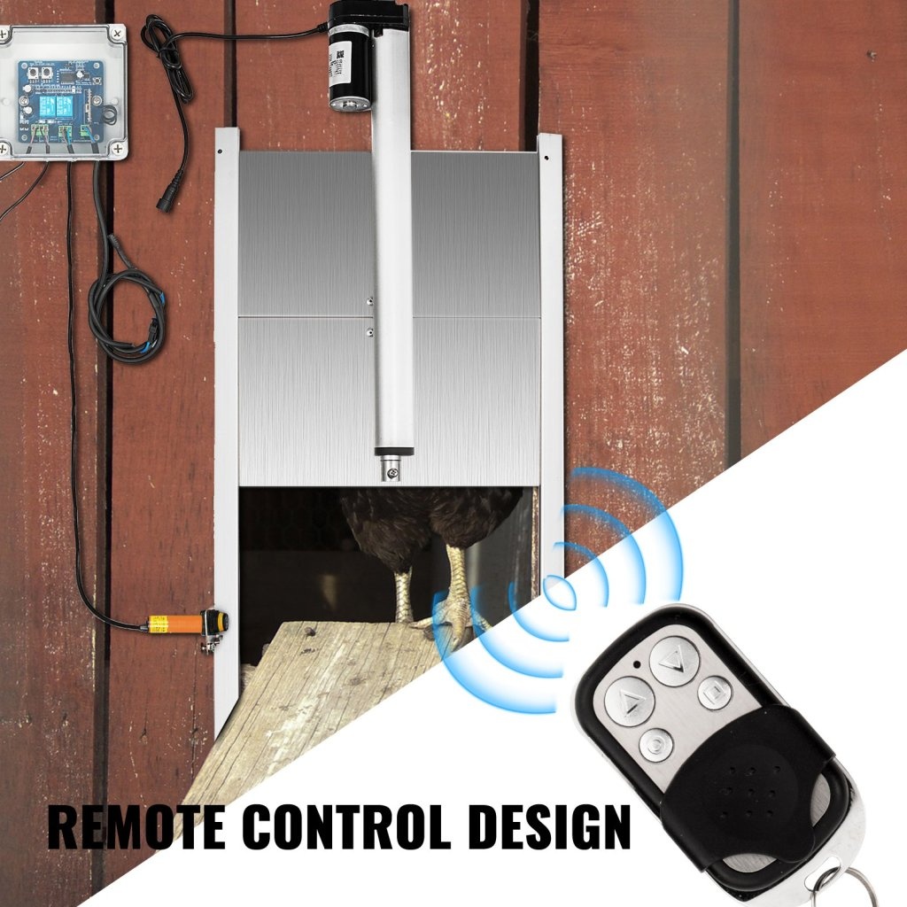 Automatická dvířka kurníku, časovač, světelný senzor, nová - 3