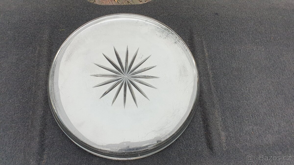 Stará broušená mísa, talíř. - 3