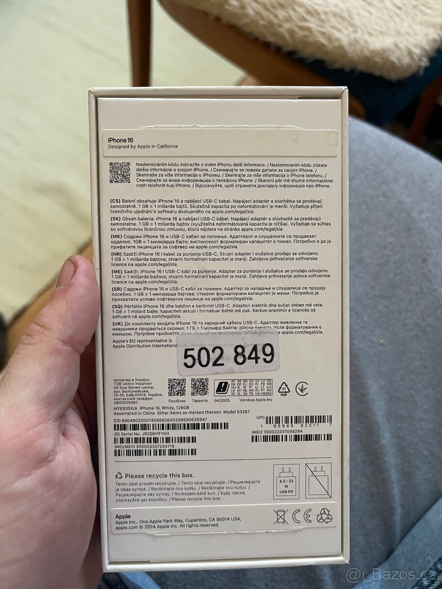 IPHONE 16 128GB BÍLÁ - 3
