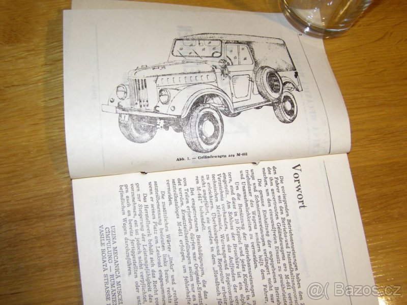 Prodám návod na obsluhu ARO M-461 z roku 1968.