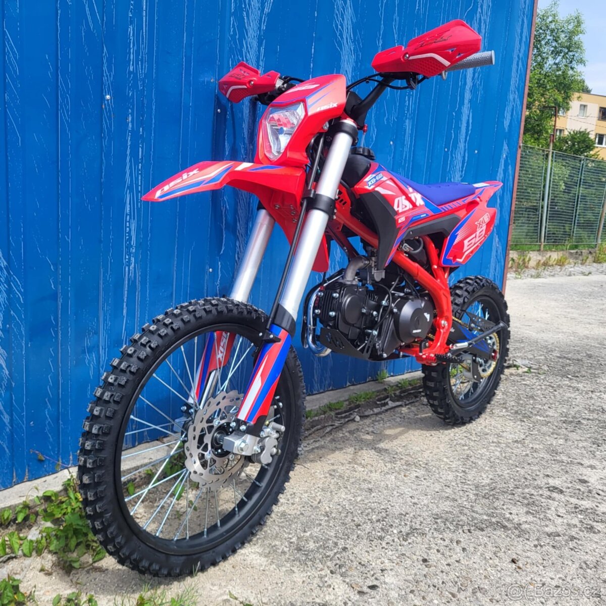 Pitbike ASIX XB-68 125ccm 19"/16" E-START + světlo červený