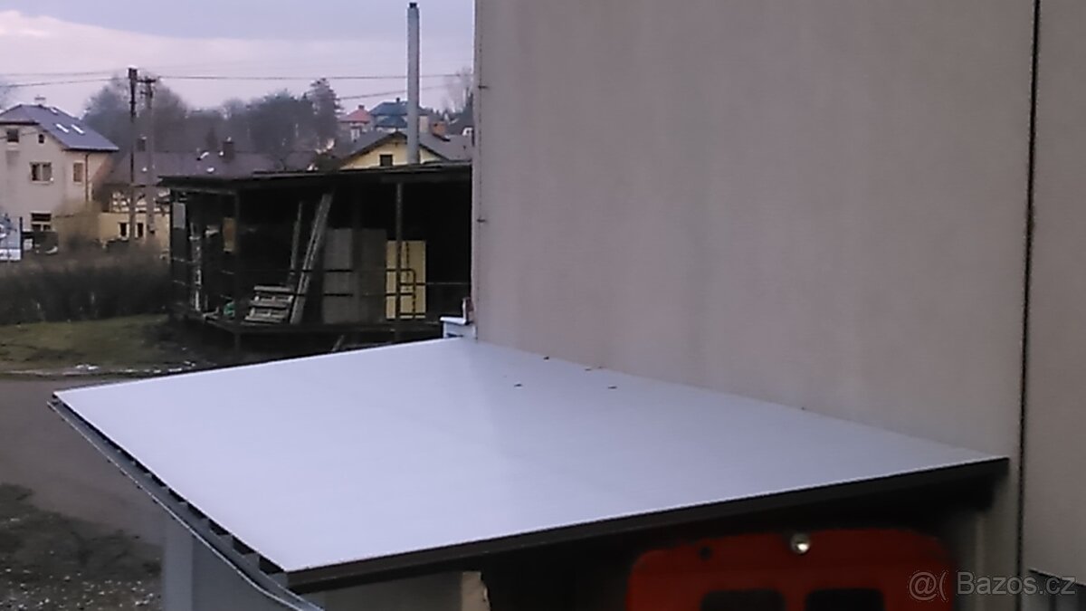 Nová plechová krytina, trapézový plech, Alu-zinek. SKLADEM - 3