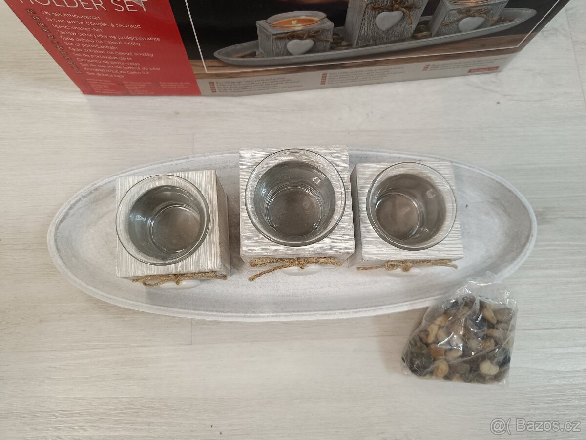 Stojan na svíčky - 3 kusy - nový - 3