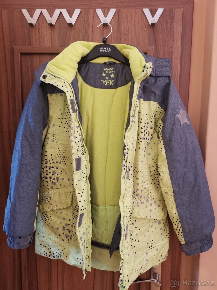 Zimní vyteplená bunda s kapucou Y.F.K. vel. 146/152 - 3