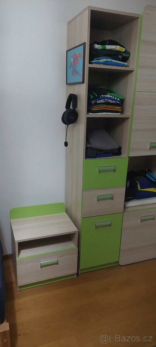 Dětský nábytek Lorento - skříň s nočním stolkem - 3