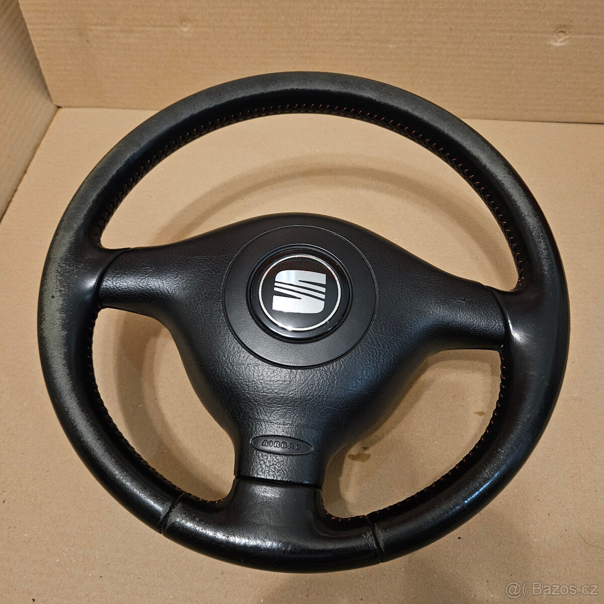 VW Golf Passat tříramínko kůže volant + airbag - 3