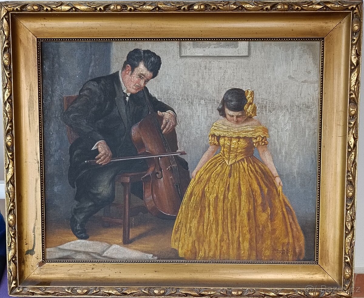 J.Šustek olej na desce - 3