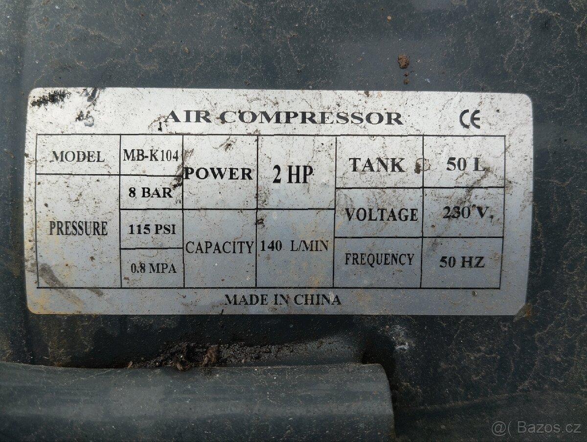kompresor Metabro 220v 8bar 50litru - 3