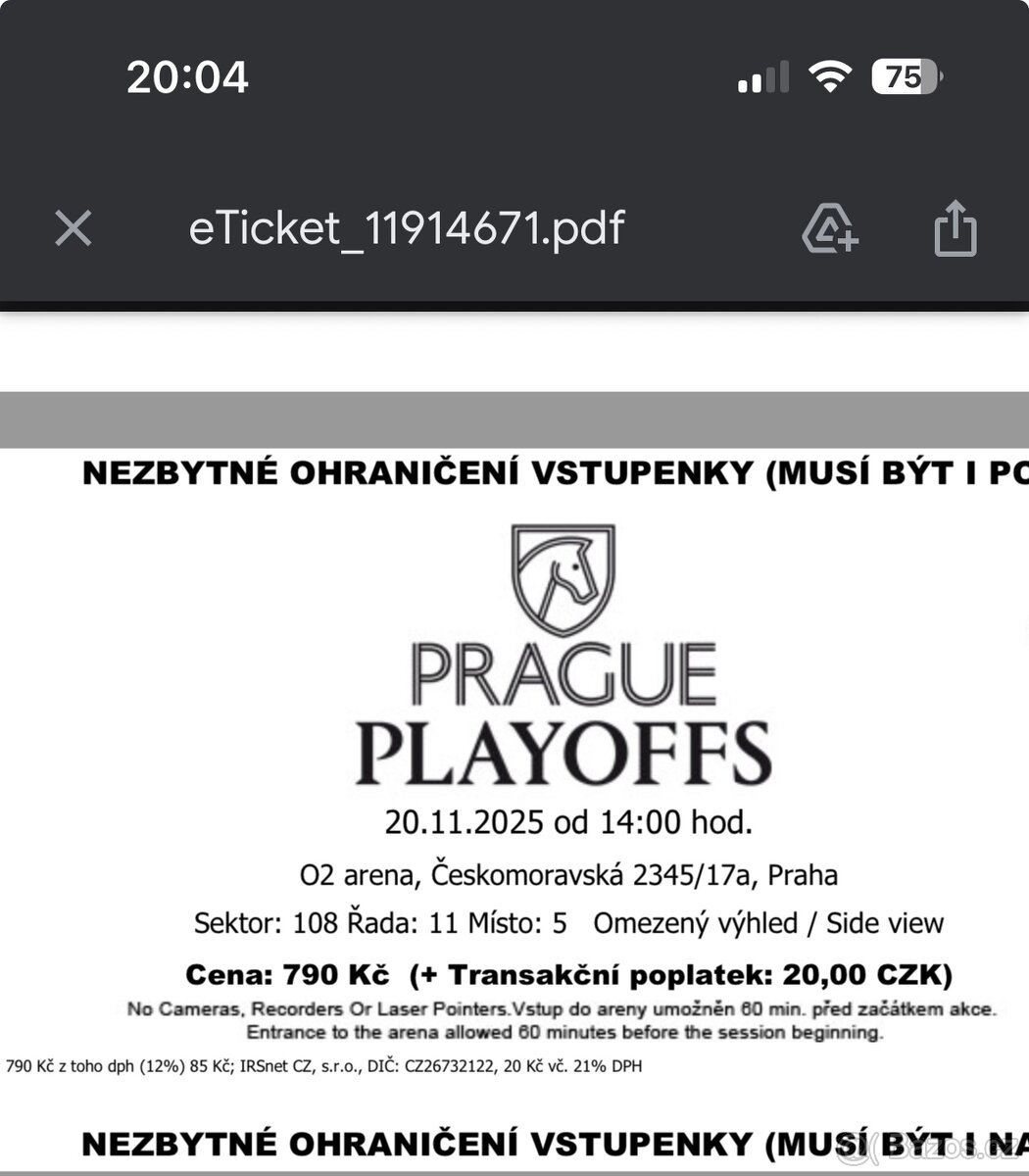 Prague playoffs, globál champions ČT 20.11. - 3