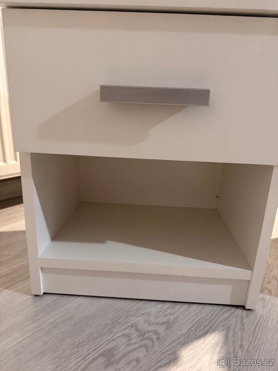 Bílé noční stolky 2ks - 3