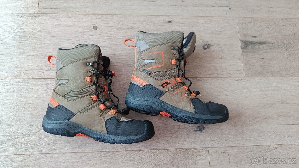 Prodám dětské teplé vysoké zimní boty Keen vel. EU 34 - 3