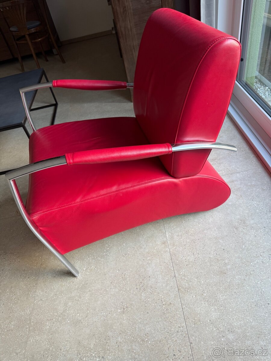 Designové kožené křeslo KLER - 3