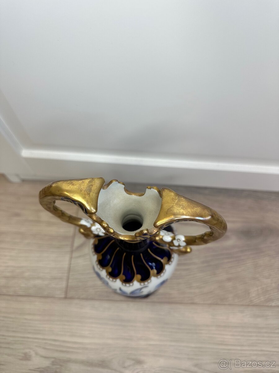 Porcelánová dvouuchá amfora Royal Dux - 3