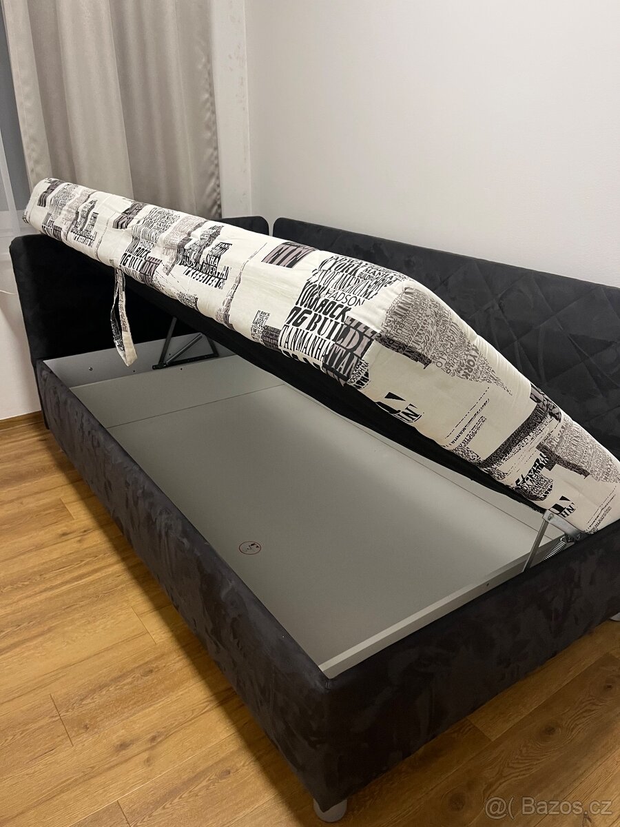 Čalouněná postel s úložným prostorem - 3