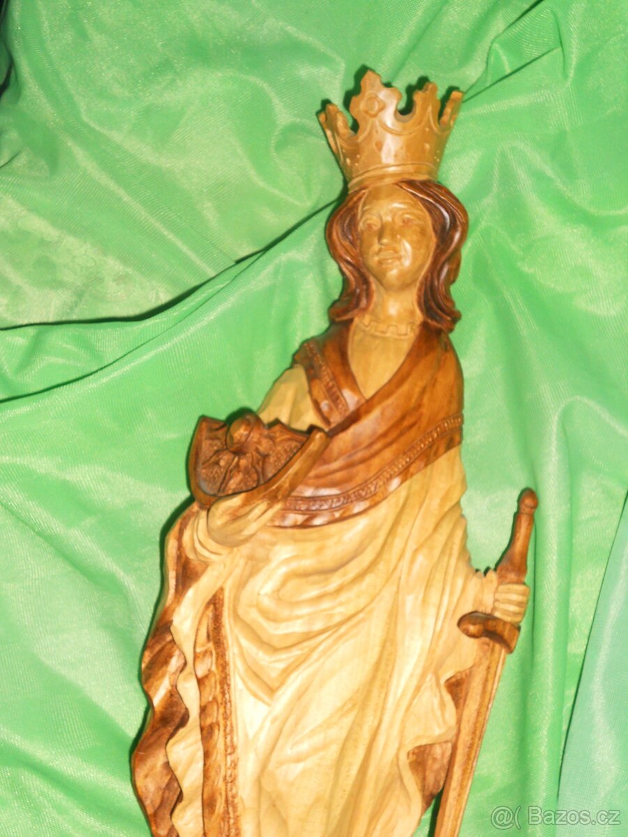 Dřevěná socha sv. Kateřina - 3