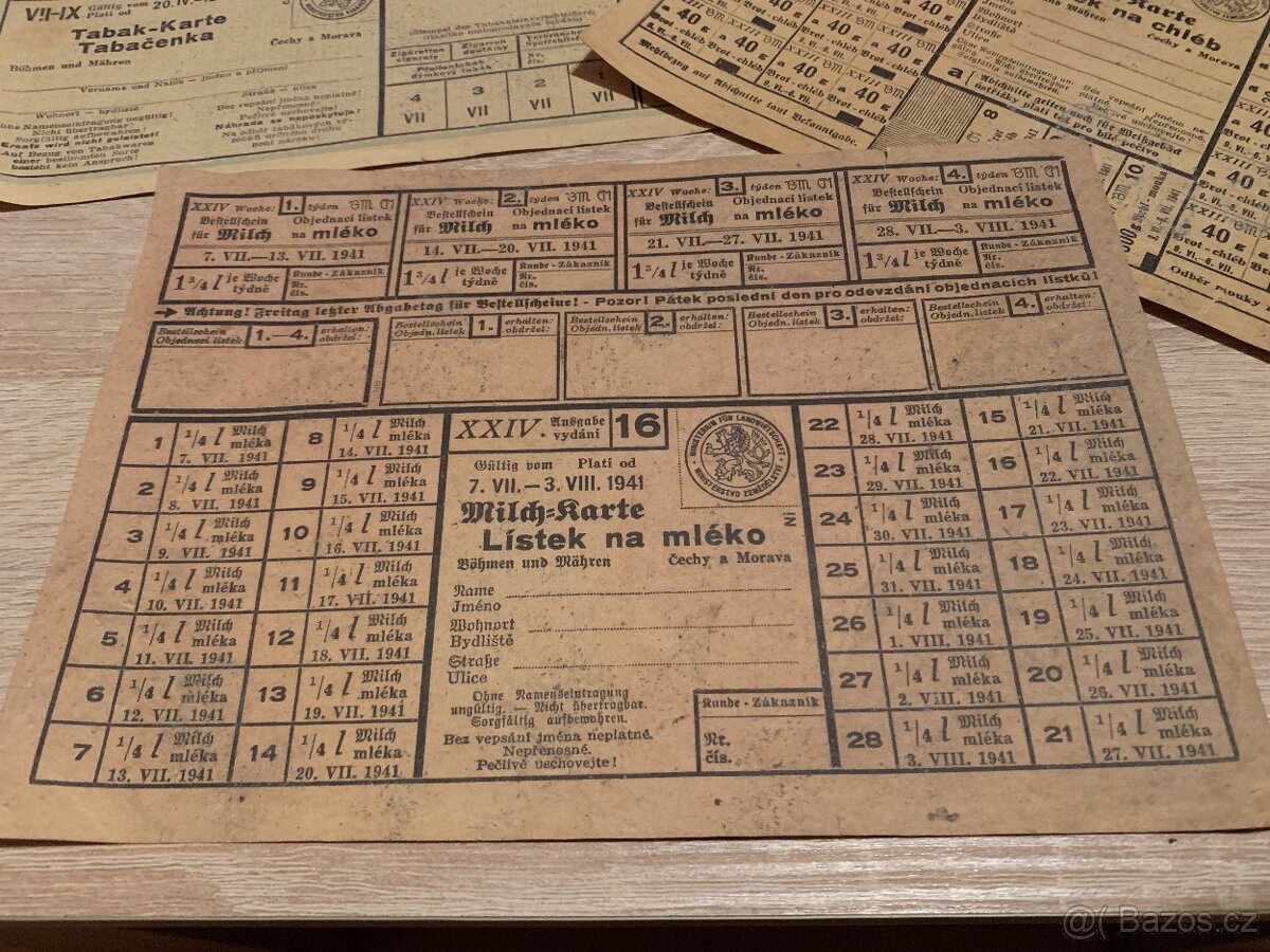 Potravinové lístky (3 ks) - 3