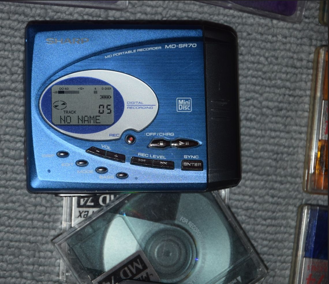 Minidisc SHARP MD-SR70, media,manual, příslušenství - 3