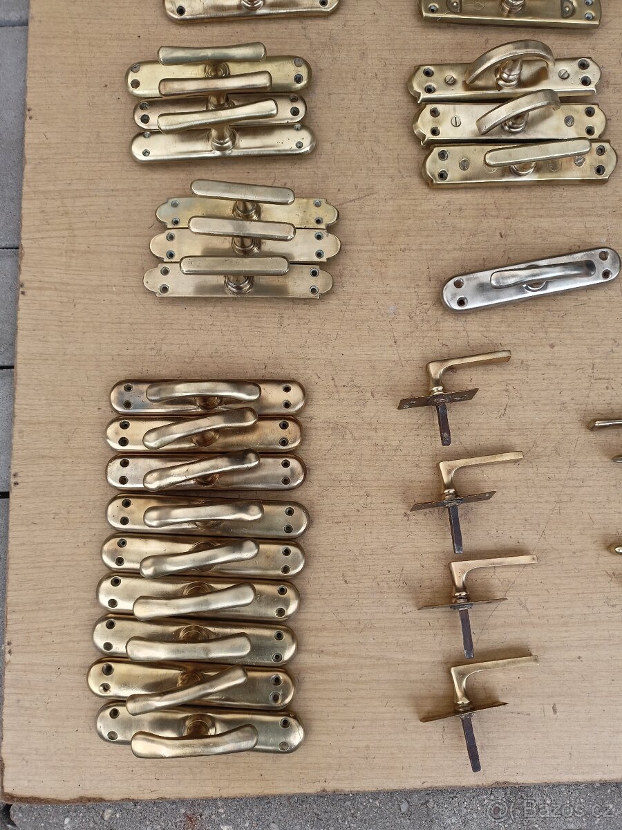 Mosazné kliky,kličky,kličky na okna,oliva,půloliva-1. - 3