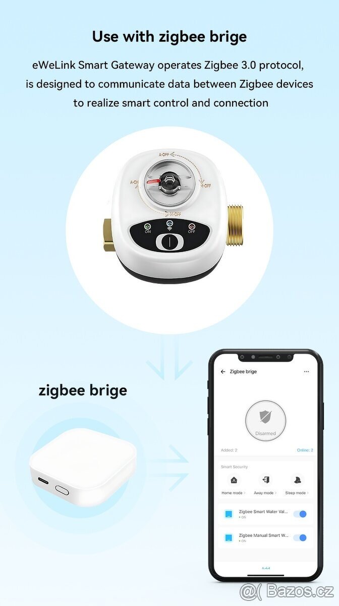 Vodní Ventil DN15 eWeLink Smart Zigbee 2ks - cena za kus. - 3