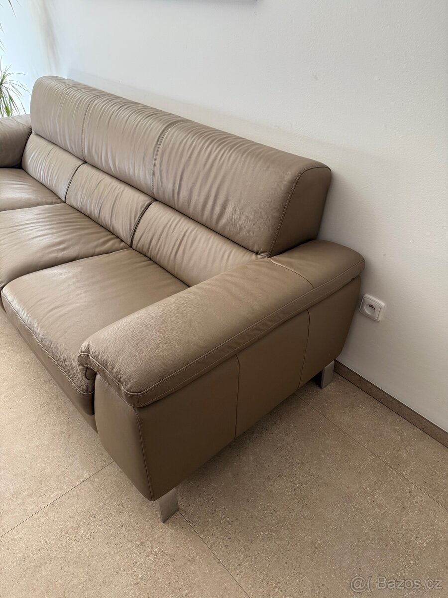 Italská kožená sedačka - 3