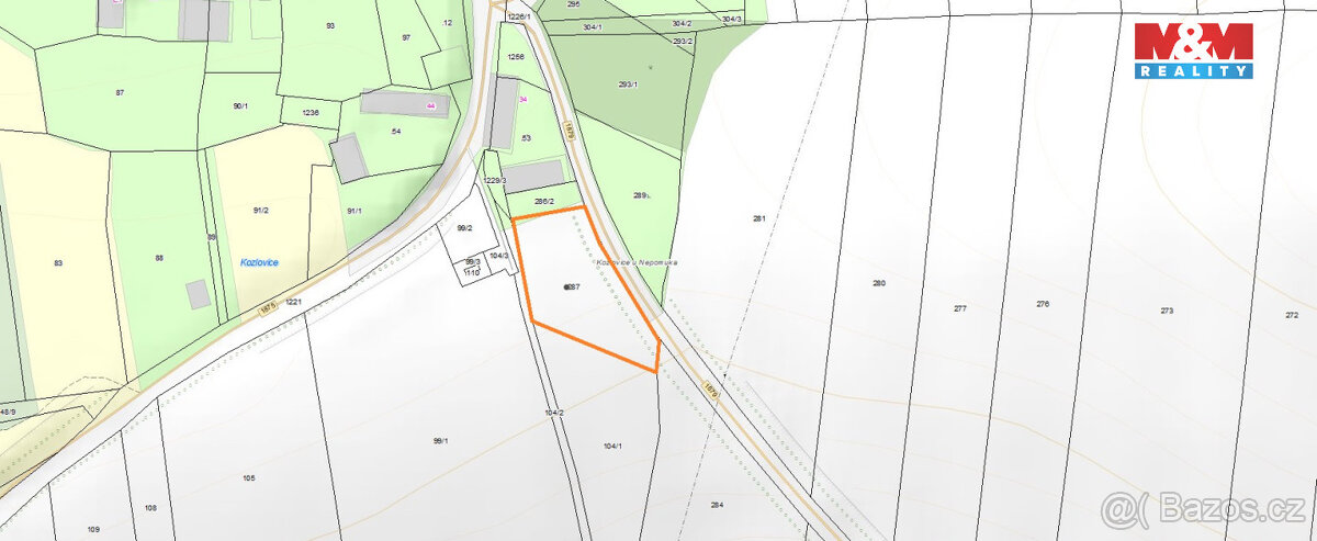 Prodej pole, 1662 m², Kozlovice - 3