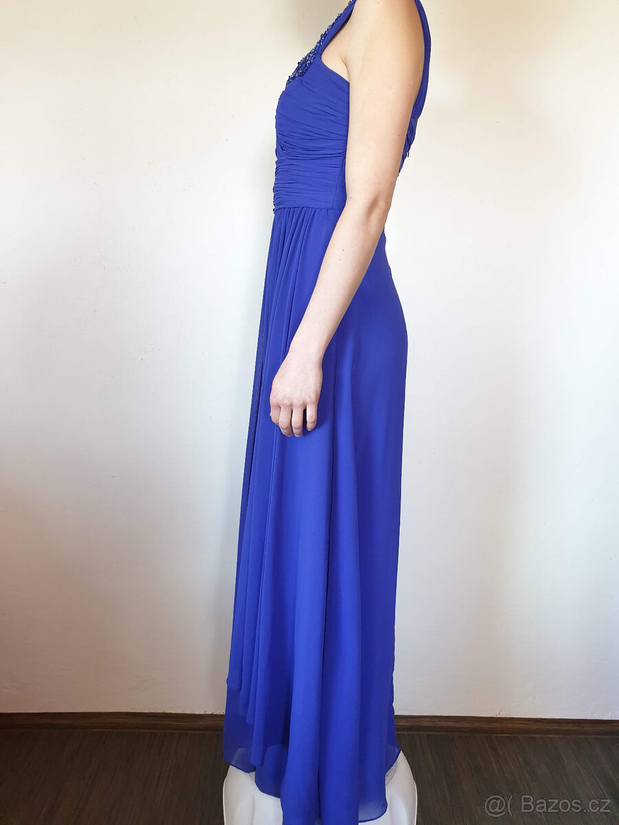 Plesové šaty - královská modř - 3