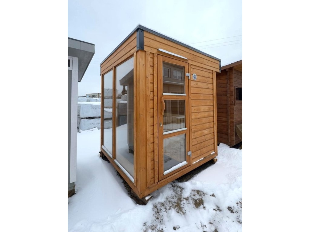 Finská izolovaná sauna SCANDI SLIM, 2,3x2,3 m, smrk - 3