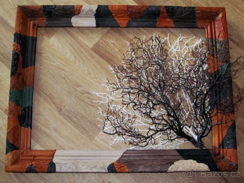 Obrazový rám potažený pravou kůží hand made - 3