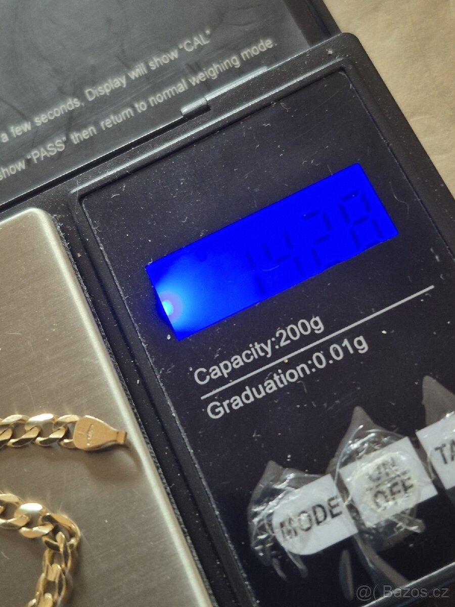 Zlatý řetízek 14k zdobený délka 62cm pevný plné zlato - 3