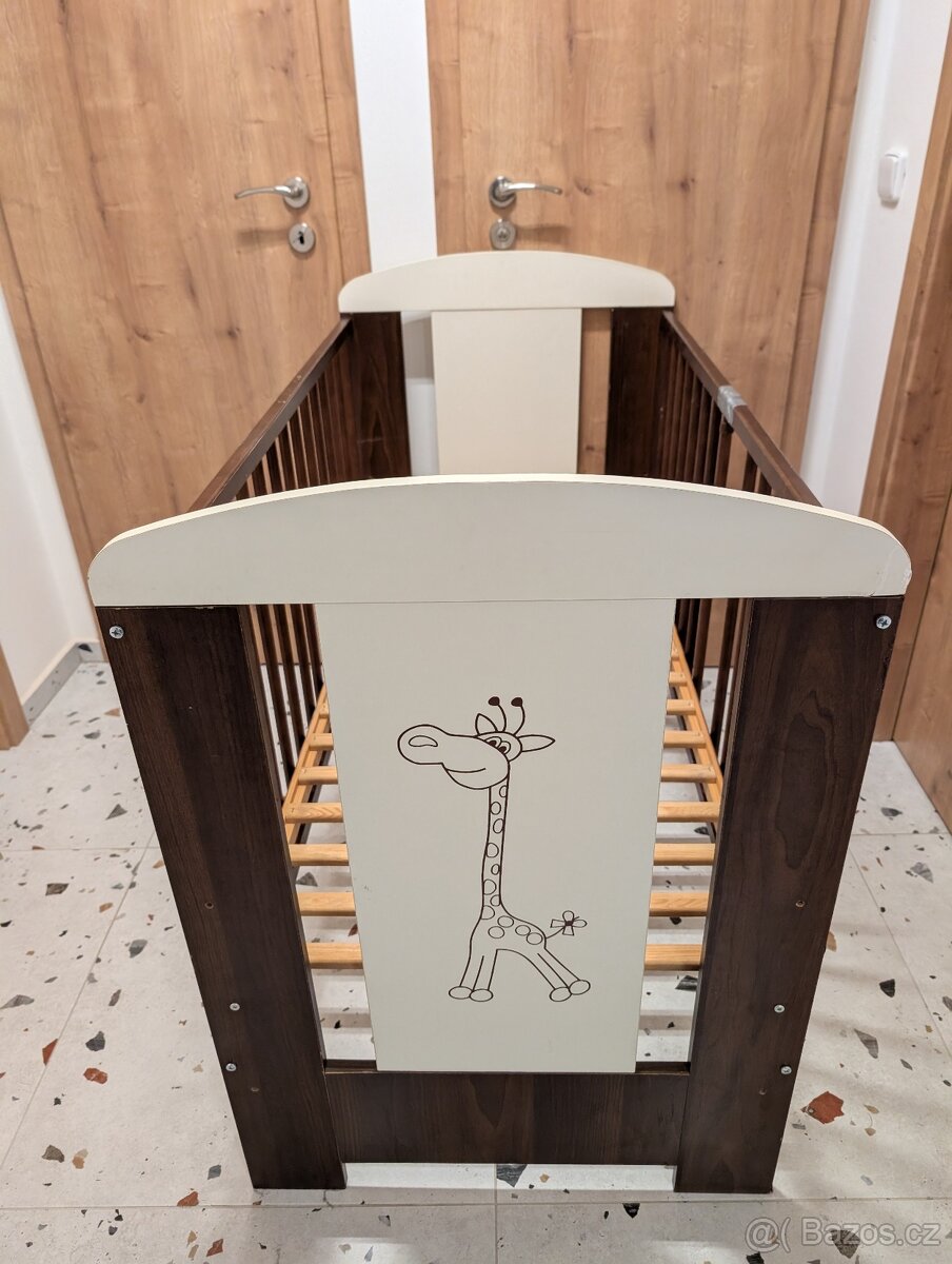 Dětská postýlka dřevěná 120x60 cm - 3