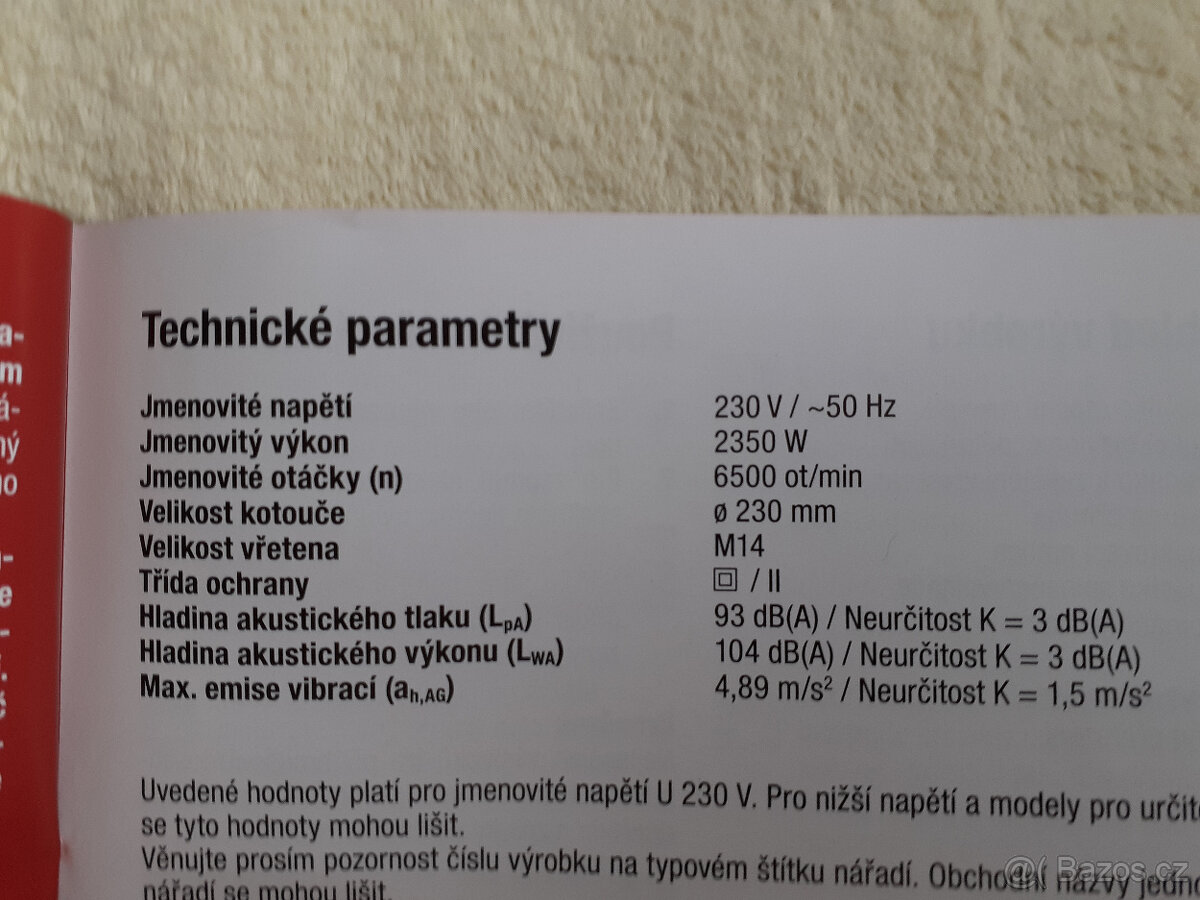 Nová úhlová bruska PATTFIELD PE-2350 WS - 3