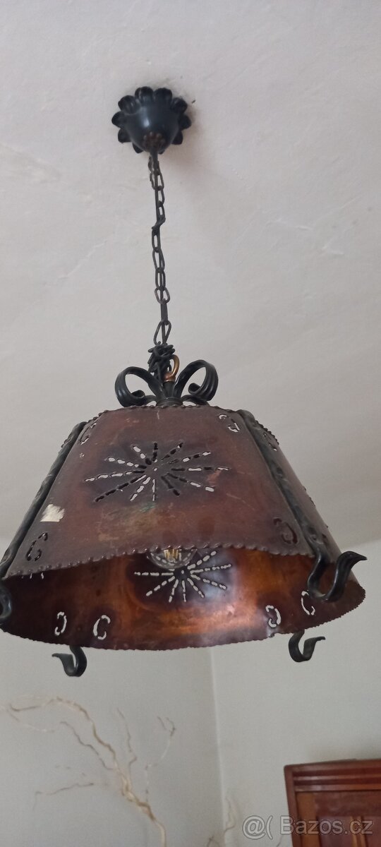 Ručně tepané měděné lustry - 3