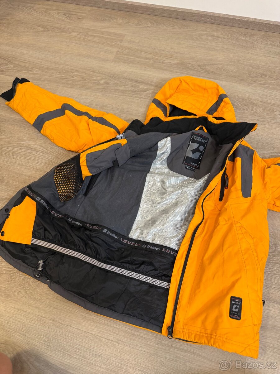 Zimní bunda kalhoty lyžování snowboard set - 3