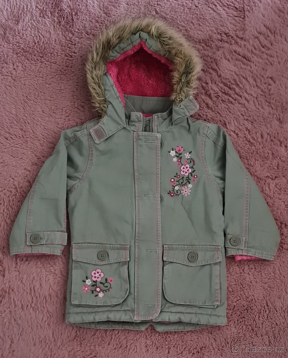 dívčí zimní bunda/kabát CHEROKEE vel. 92 + zdarma papuče - 3